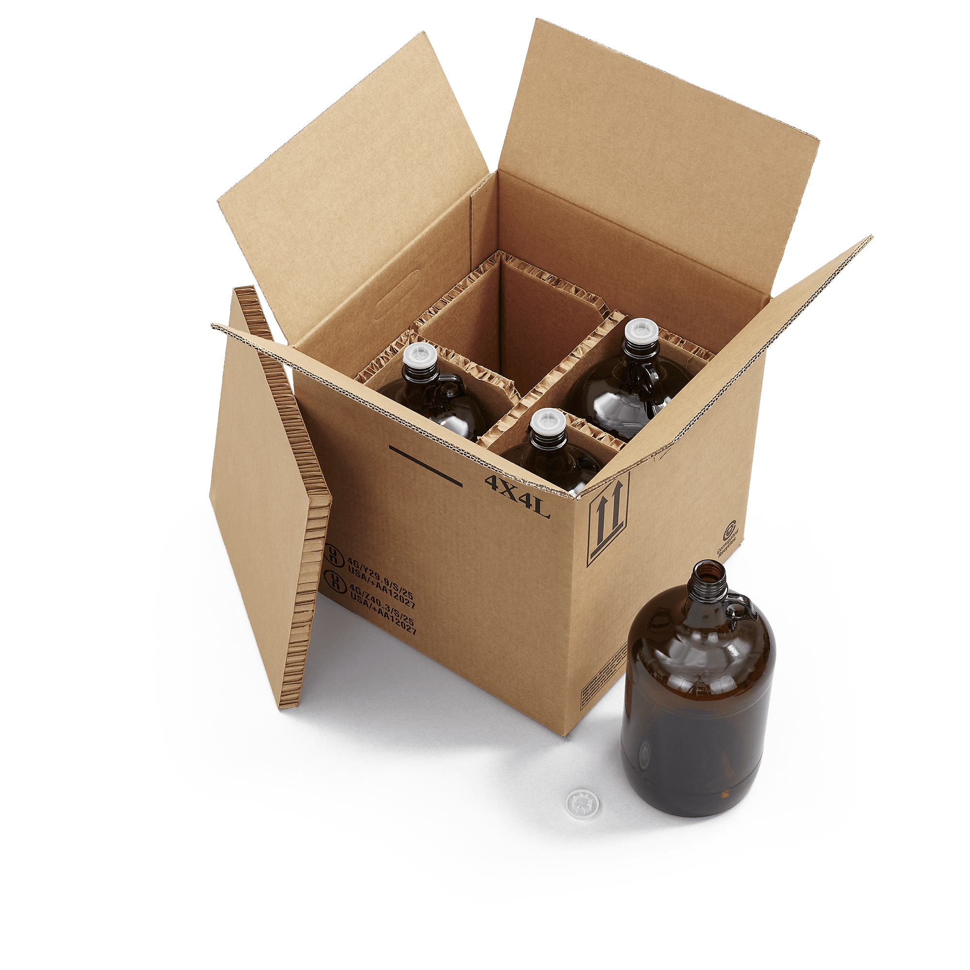 UN-Certified Glass Bottle Kits | 1L and 4L Ardagh Amber Bottles