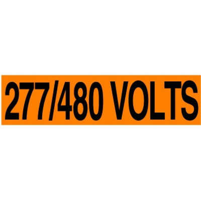 Decals 277-480 Volts Voltage & Conduit Markers Each Decal Measures 3/4 x 3-1/4 Labels Electrical 6x Stickers
