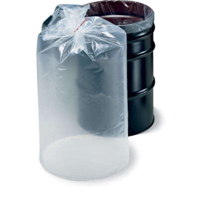35-55-Gallon, 3 Mil Clear Plastic Dust Bin Liner Bags (5-Pack)