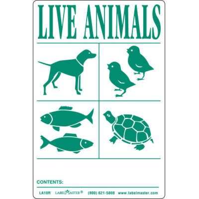 URGENT Living Creature Handle With Care Live Stock Postage Label Sticker C091 