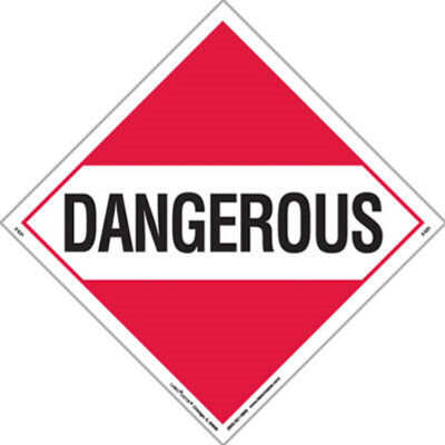 Pack of 25 Labelmaster Z-PL19 Miscellaneous Dangerous Goods Hazmat Placard Tagboard Worded 
