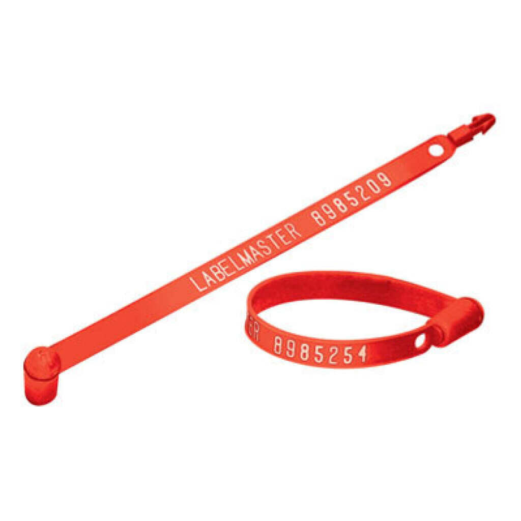 TEN BRIGHT-RED HIGH-SECURITY 3.5MM CABLE-LOCK SECURITY SEALS CARGO/TANKER 